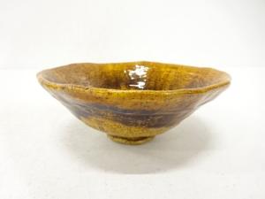 大樋焼　飴釉　茶碗(保護箱付)